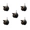 Service Caster 2'' Antique Metal Hood Twin Caster Locking Nylon Wheel 5/16 Thread Stem, 5PK SCC-TS02S50D-NYS-WA-B-5161810-5 - alternate 1